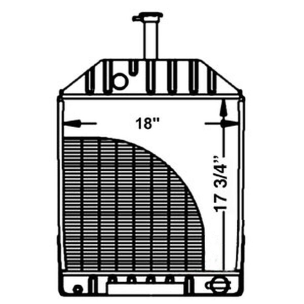 Aftermarket E0NN8005EA15L Radiator 17 13/16 X 17 3/8 X 2 11/16 Fits Ford Fits New Holland 55 CSO90-0002 - main